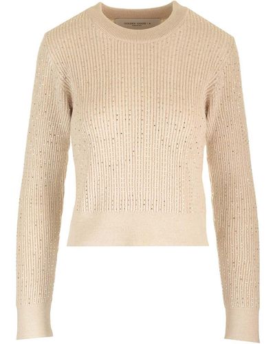 Golden Goose Ribbed Wool Sweater - Natural