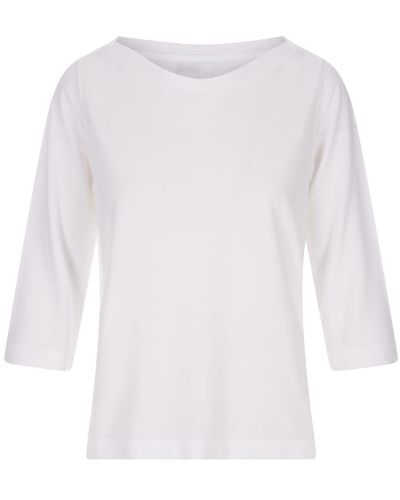Zanone Sweater With 3/4 Sleeve - White