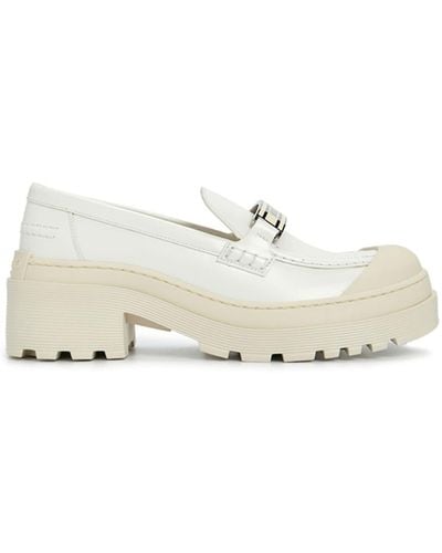 Dior Leather Loafers - White