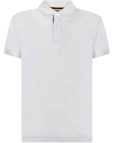 Paul Smith Striped Motif Polo Shirt - White