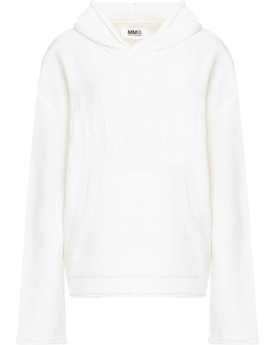 MM6 by Maison Martin Margiela Knitted Hoodie - White