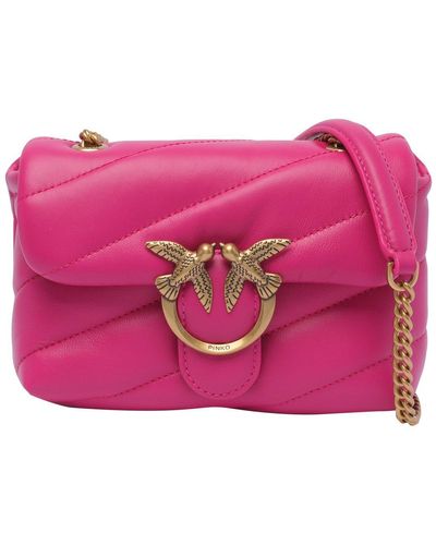 Pinko Love Baby Puff Quilted Crossbody Bag - Pink
