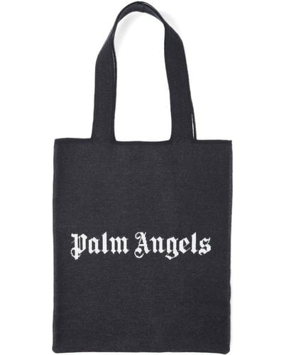 Palm Angels Logo Shopper Bag - Black