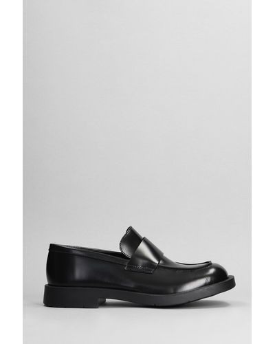 Camper 1978 Loafers In Black Leather - Grey