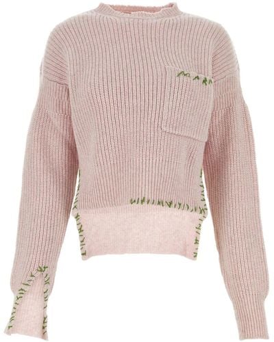 Marni Pastel Pink Wool Sweater
