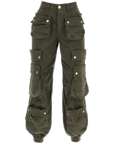 DSquared² Wide Leg Cargo Trousers - Green