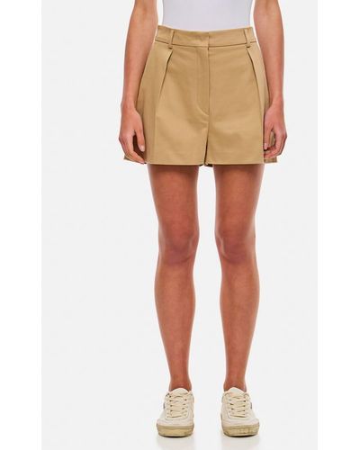 Sportmax Unico Gabardine Shorts - Natural