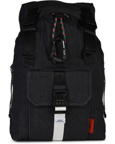 A.P.C. Topologie Cotton Backpack - Black
