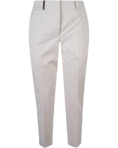 Peserico Concealed Classic Pants - Gray