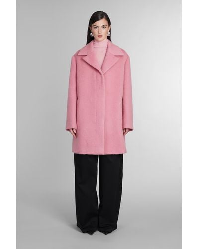 Jil Sander Coat In Rose-pink Wool