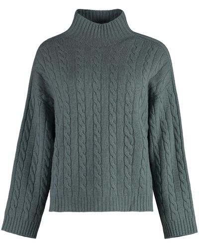 Peserico Wool Blend Turtleneck Sweater - Green
