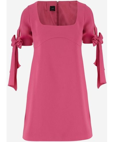 Pinko Stretch Jersey Dress With Bows - Pink