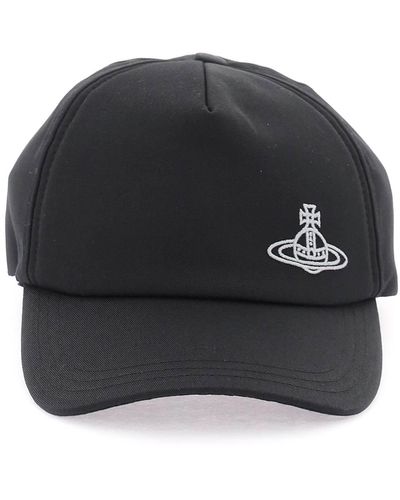 Vivienne Westwood Baseball Cap With Embroidery - Black