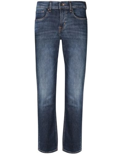 7 For All Mankind Slimmy Tapered Dark Jeans - Blue