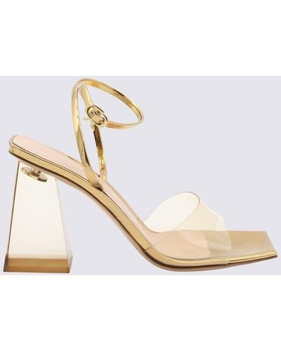 Gianvito Rossi Mekong Leather And Pvc Cosmic Sandals - Metallic