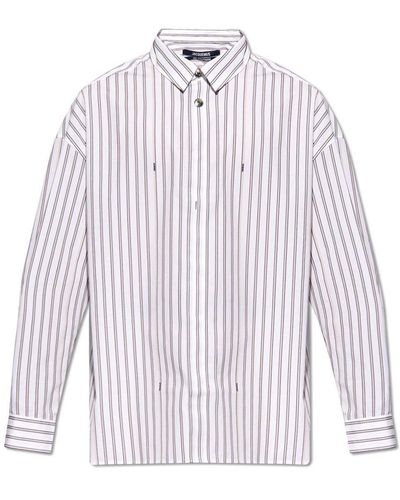 Jacquemus Striped Shirt, - White