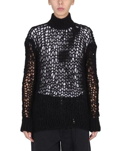 Ann Demeulemeester Wool Leontine Sweater - Black