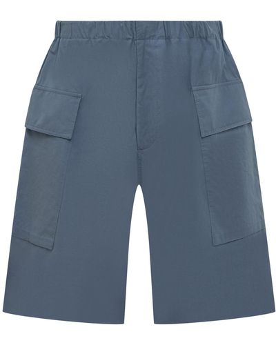 Jil Sander Cotton Shorts - Blue