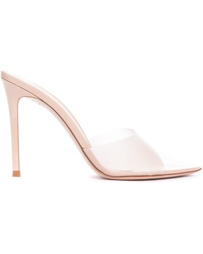 Gianvito Rossi Elle Glass Sandals - White