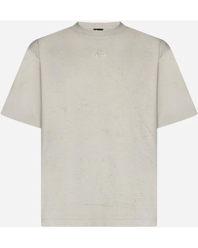 44 Label Group Back Holes Cotton T-Shirt - White