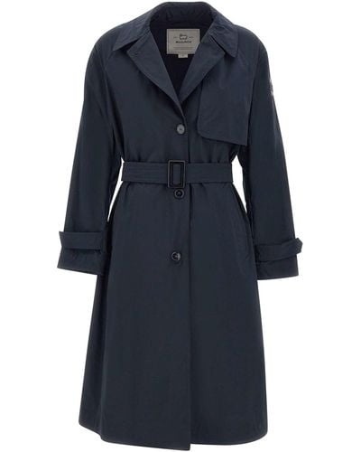 Woolrich Summer Trench Coat - Blue