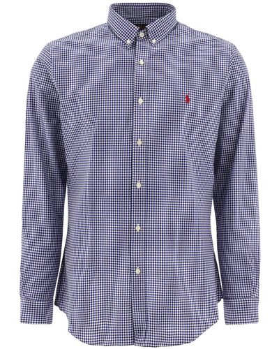 Ralph Lauren Shirt With Embroidered Logo - Blue