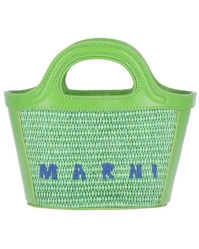 Marni Mini Tote Bag Tropicalia - Green