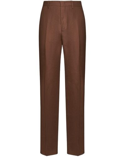 Tagliatore Linen Pants - Brown