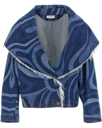 Emilio Pucci Marmo Jackets - Blue