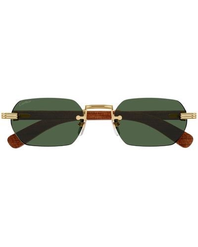 CARTIER – 'SANTOS DE CARTIER' PILOT 'CT0296S' SUNGLASSES /SILVER – la  boutique eyewear