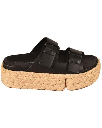 Robert Clergerie Qiana Wedge Sandals - Black