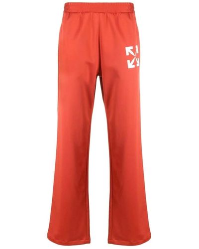 Off-White c/o Virgil Abloh Slim Track Trousers - Red