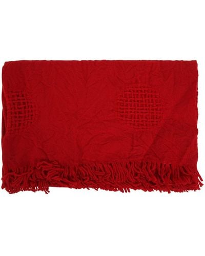 Y's Yohji Yamamoto Dot Mesh Stole - Red