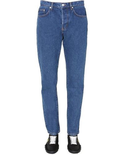 KENZO Mid-Rise Straight-Leg Jeans - Blue