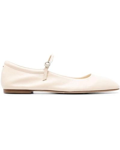 Aeyde Maryjane Leather Ballerina Shoes - White