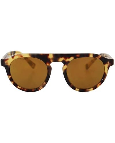 Dolce & Gabbana Light Havana Sunglasses - Metallic