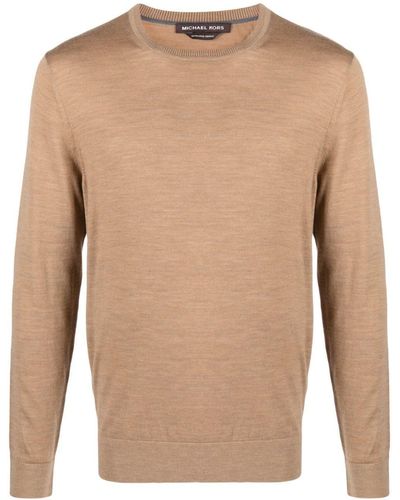 Michael Kors Core Merino Crew Neck Sweater Clothing - Brown
