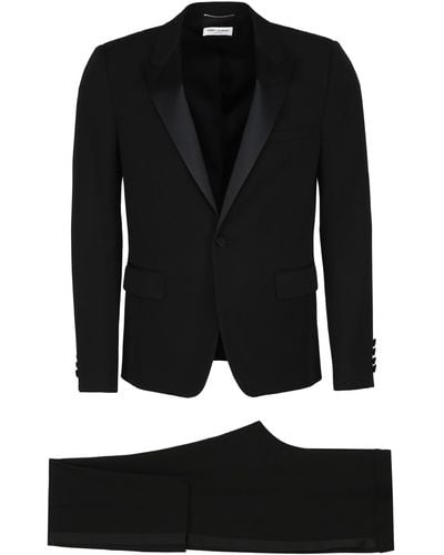 Saint Laurent Virgin Wool Two Piece Suit - Black