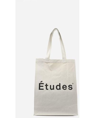 Etudes Studio November White Tote Bag In Organic Cotton