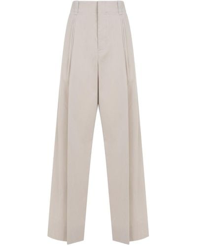 Bottega Veneta Pleated Detail Tailored Pants - White