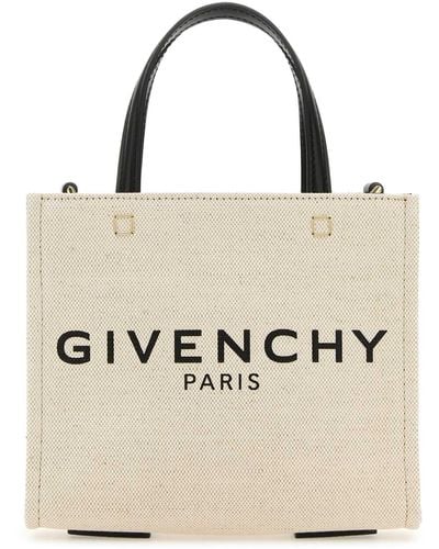 Givenchy Sand Canvas Mini G-Tote Handbag - Natural