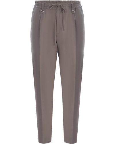 Paolo Pecora Trousers Made Of Fresh Wool - Grey
