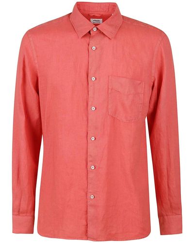 Aspesi Long-Sleeved Buttoned Shirt - Pink