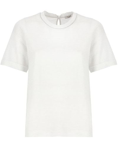 Peserico Striped T-Shirt - White
