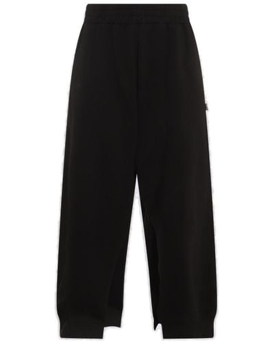 MM6 by Maison Martin Margiela Silt Detailed Cropped Joggers - Black