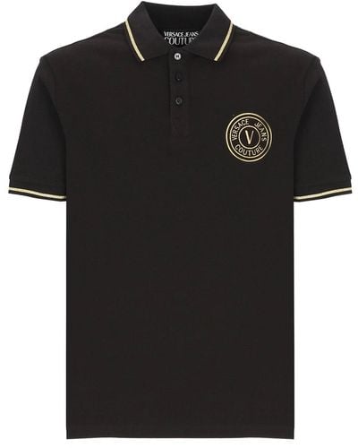Versace V-emblem Polo Shirt - Black