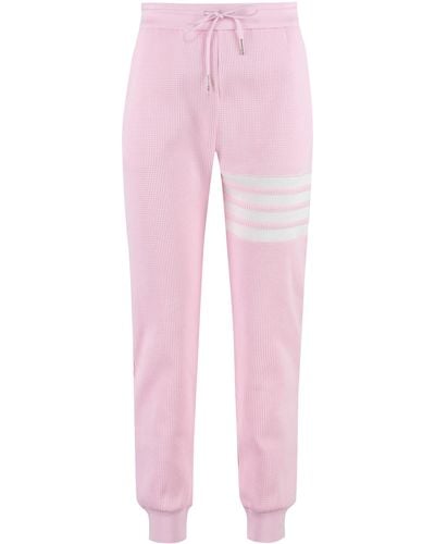 Thom Browne Cotton Piqué Pants - Pink