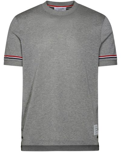 Thom Browne Grey Cotton T-shirt