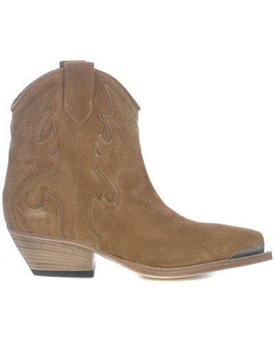 Vic Matié Ankle Boots Made Of Suede - Brown