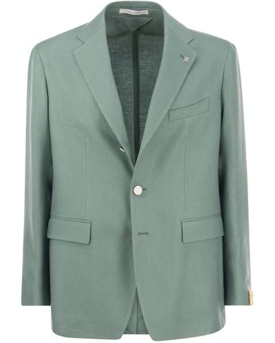 Tagliatore Two-Button Wool Jacket - Green